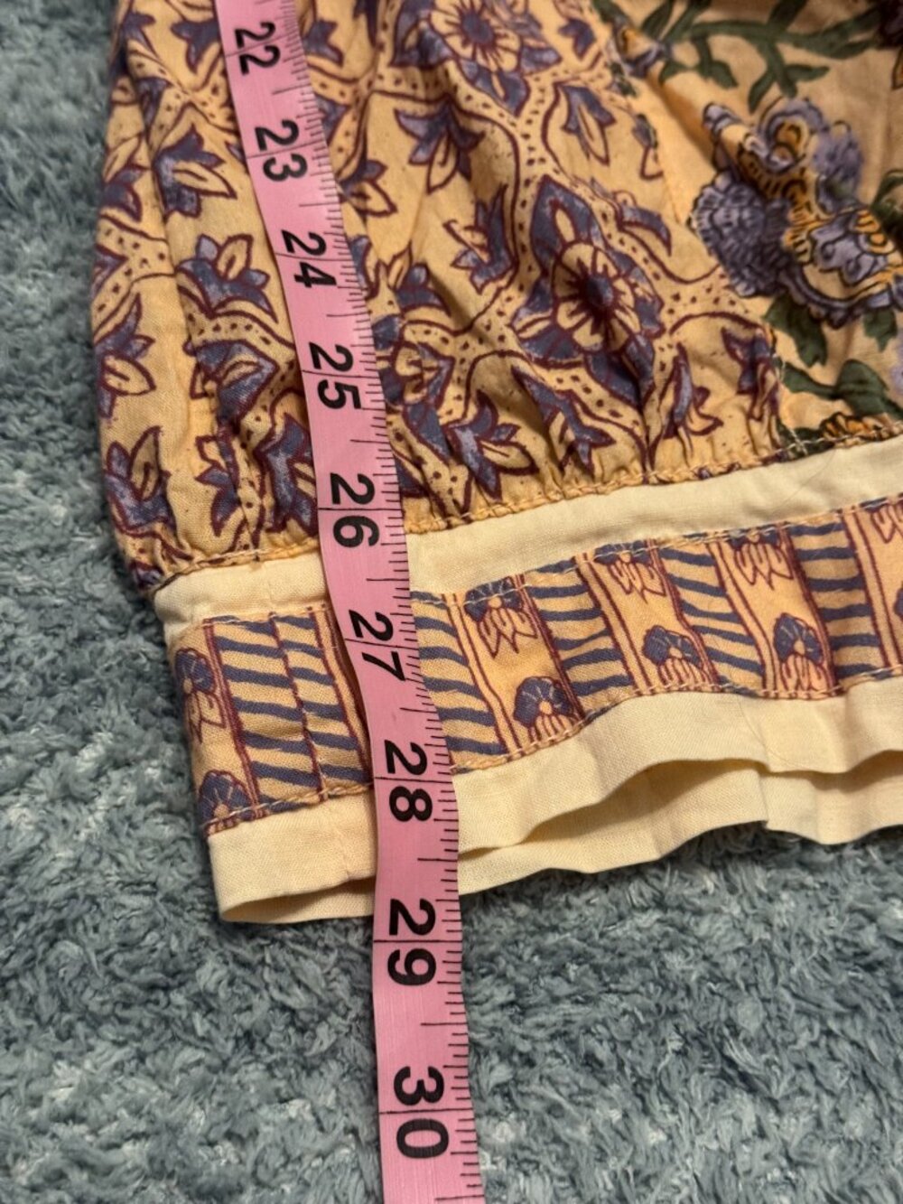 Free People Laurel Canyon Pants Medium Boho Flare Cotton EUC $128 - Picture 9 of 11